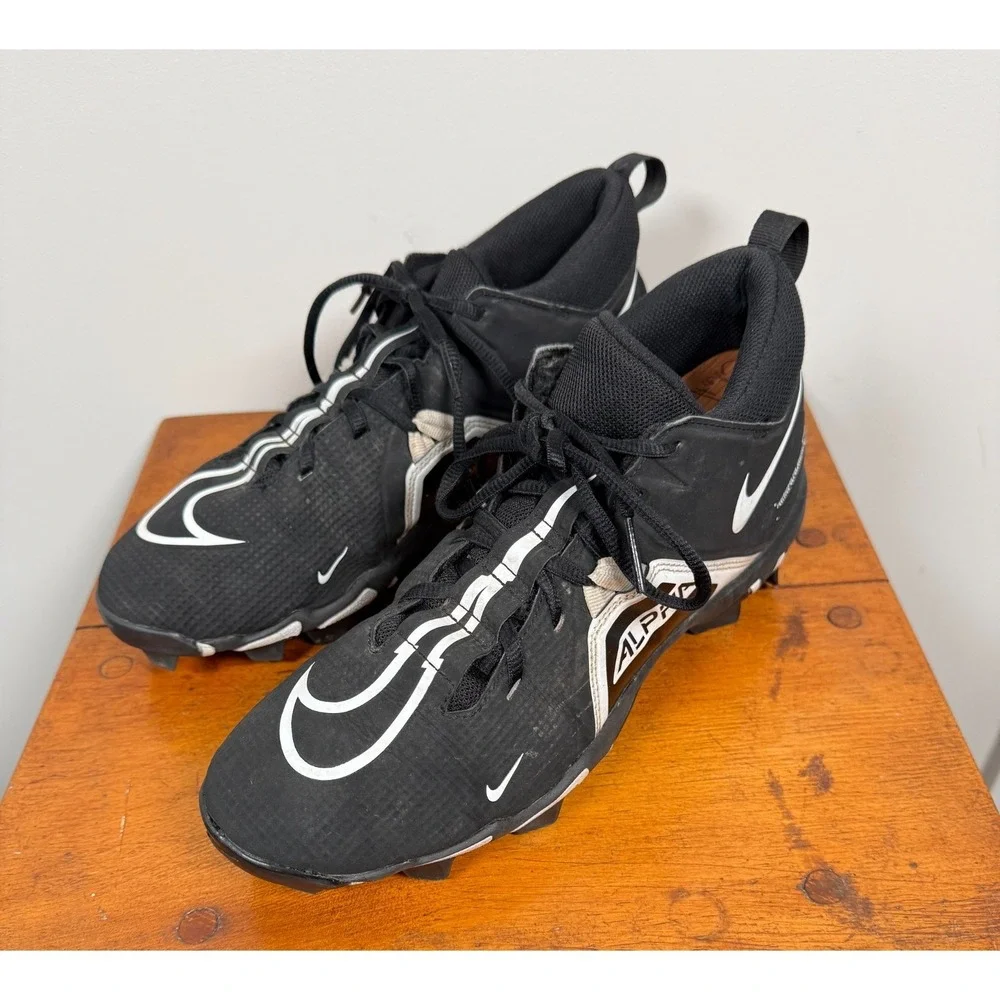 Nike Women's 9.5 Alpha Menace 3 Shark Cleats Black & White Style CV0954-001